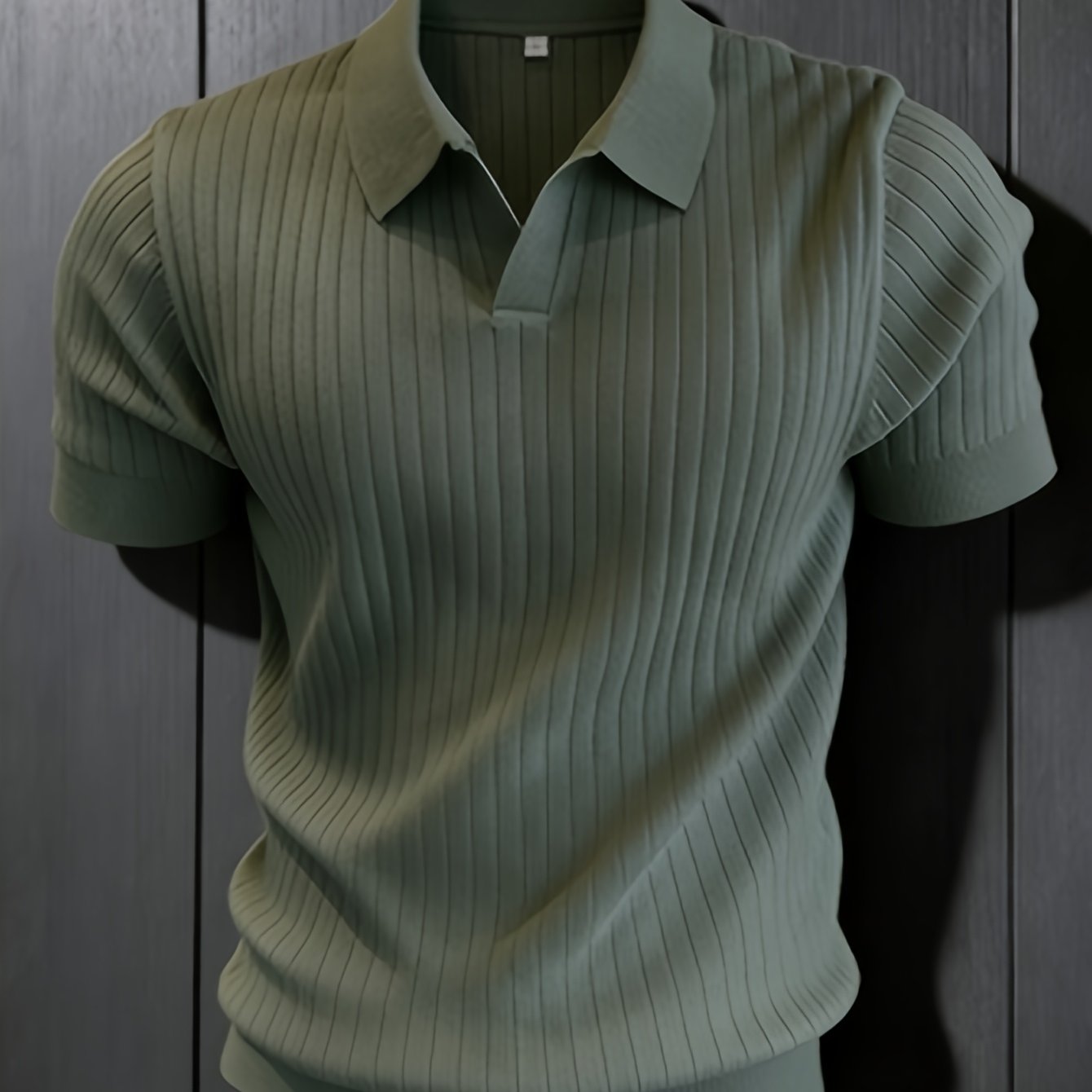 TEMU Pull décontracté d'extérieur pour homme à col ras du cou et manches courtes, tricoté à texture torsadée, rayé et uni