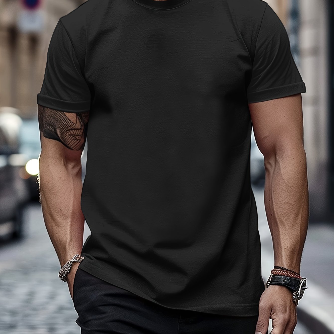 TEMU Mbdmbd Men's & Women's Comfortable Solid Color Short Sleeve T-shirt - Regular Neck, Breathable Summer Casual Top For Casual Attire, Versatile