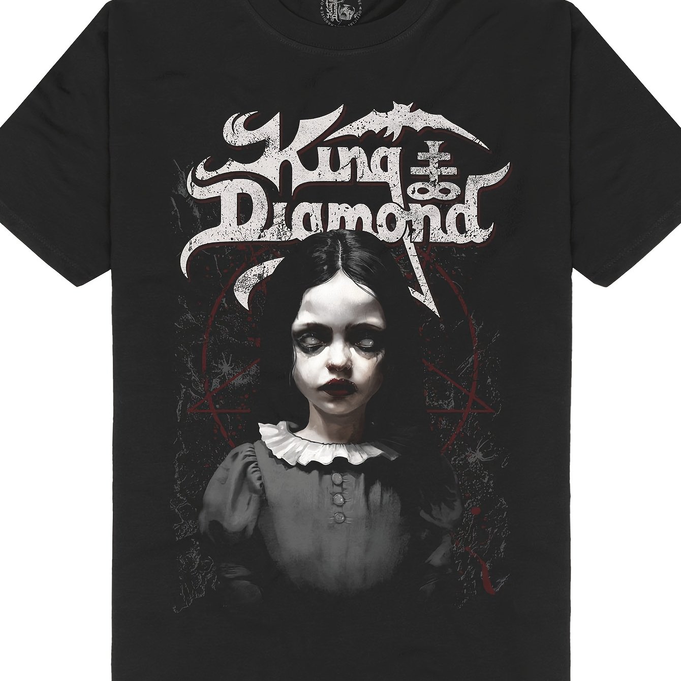 Spider King Diamond Men's Black Neck T-shirt S To 3xl