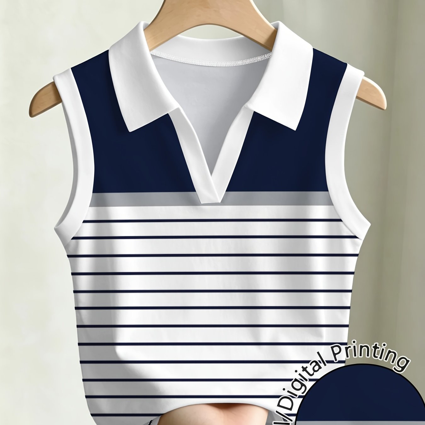 TEMU Women's Sleeveless Collar Suitable For All-match, Breathable Medium Washable Shirt For Commuting, Office & Casual Wear, Non- Layering Piece,