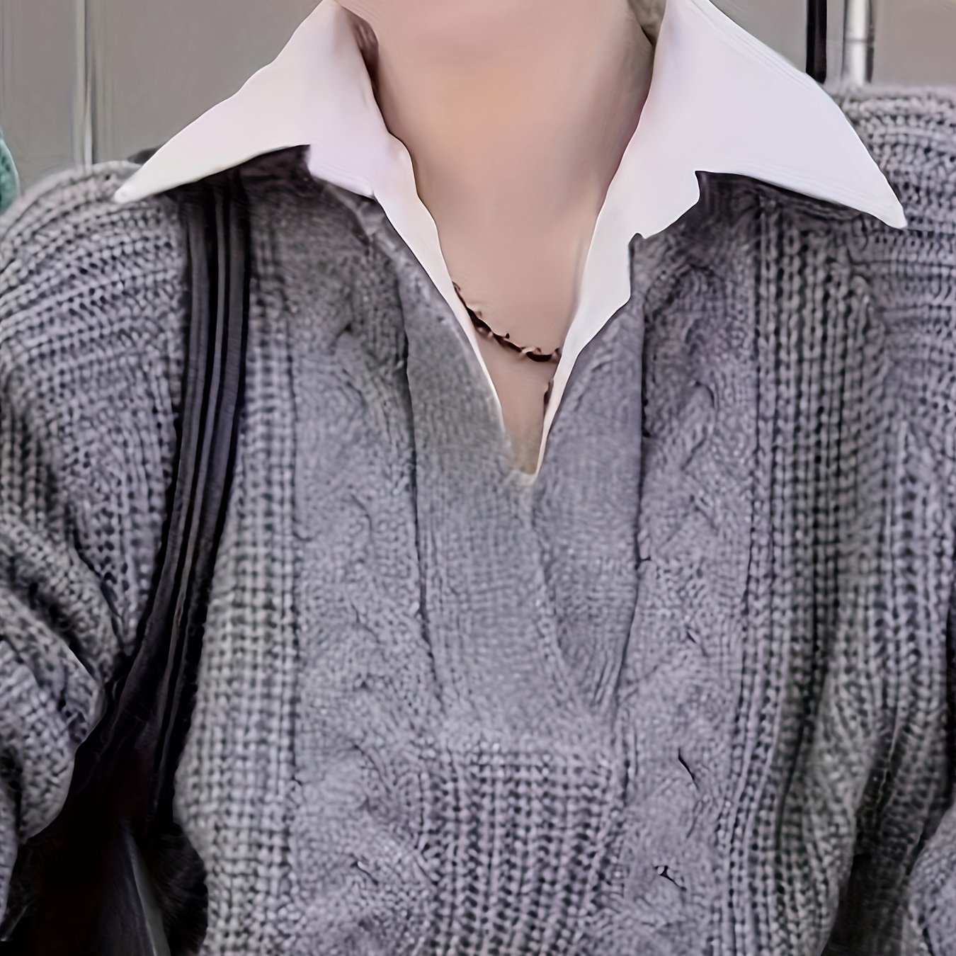 Style Short Women's Sweater Jacket, Autumn Casual Knitwear With Shirt Collar, Perfect For Starting A In The Workplace! A Great Gift For !