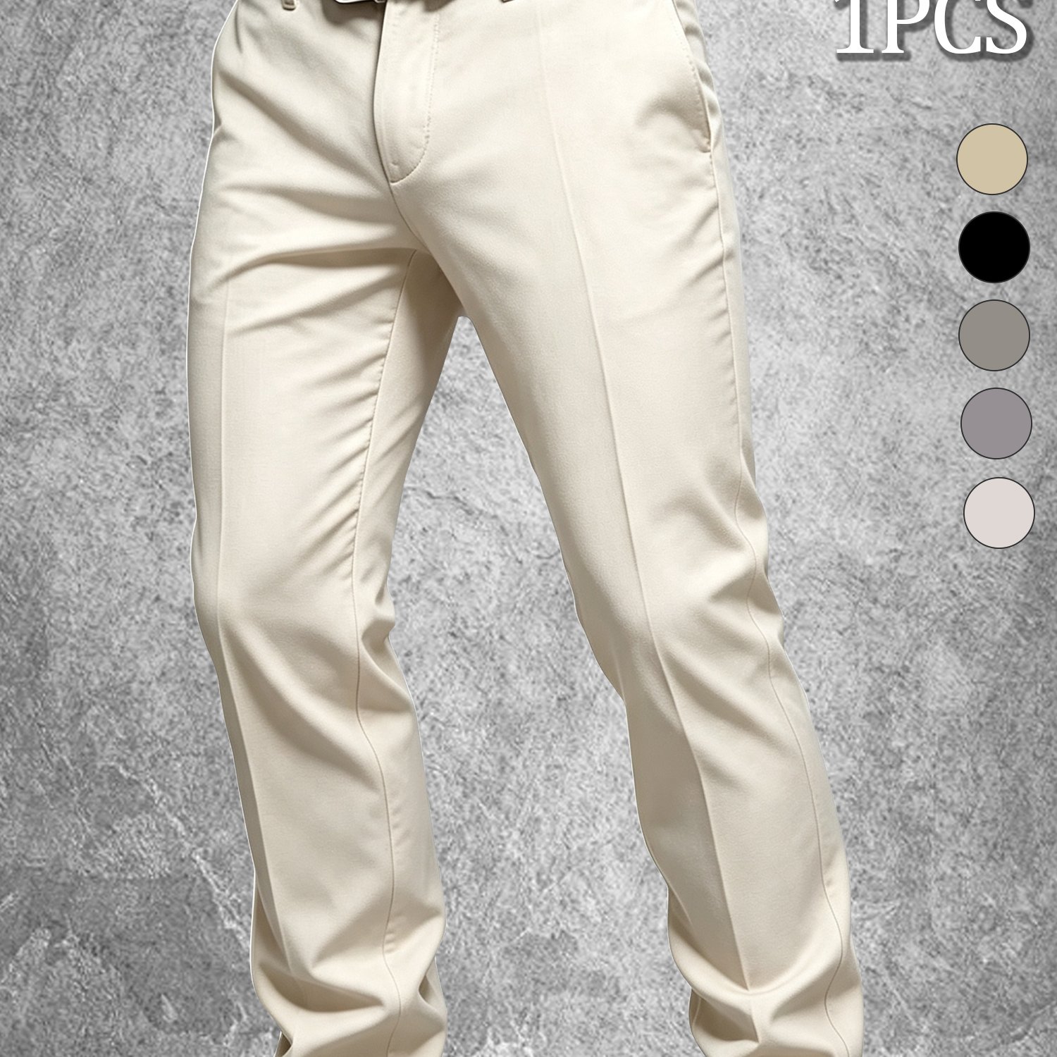 Image of 1pc Men's Casual Long Pants, Tactical-style Durable & Anti-pilling, Men's Trousers, Breathable & Comfortable, Suitable For Sports, Outdoor Activities, Fitness, Fishing And Camping (belt Not Included)