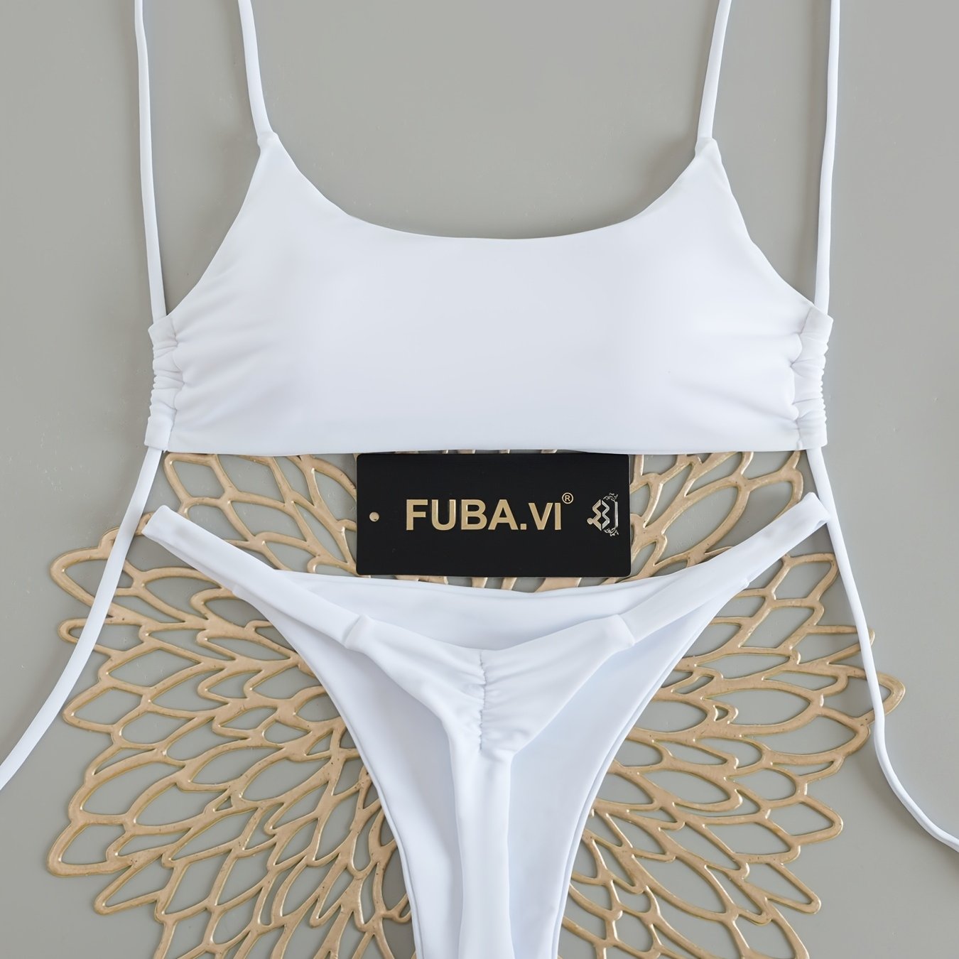 TEMU European And Sexy Halter Neck Split Bikini Swimsuit