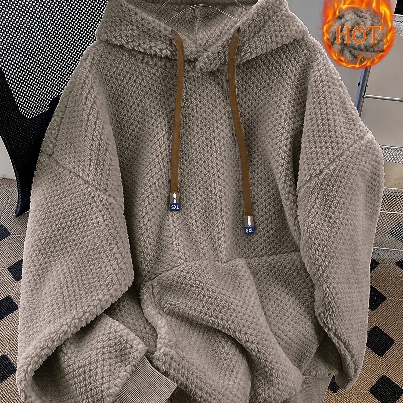 TEMU Neuer Fleece-Hoodie für Herbst und Winter