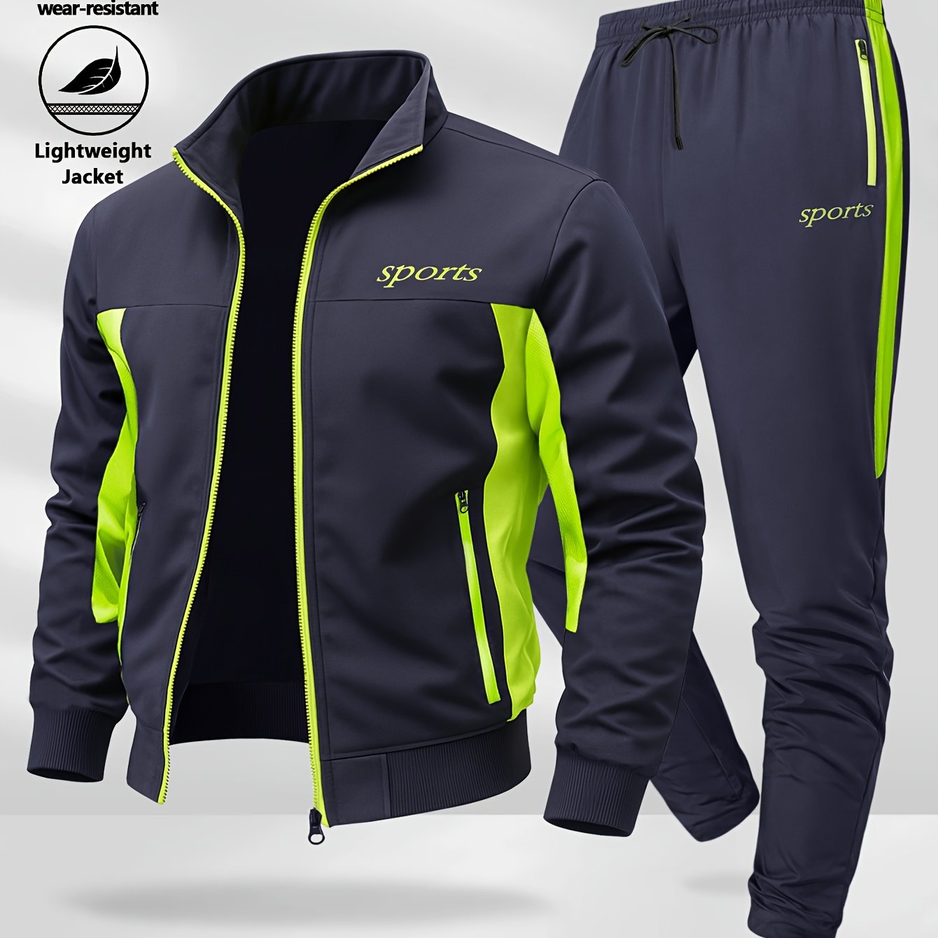 Comfortable And Easy-to-wear Men's Casual Sportswear Set, Jacket And Trousers 8030