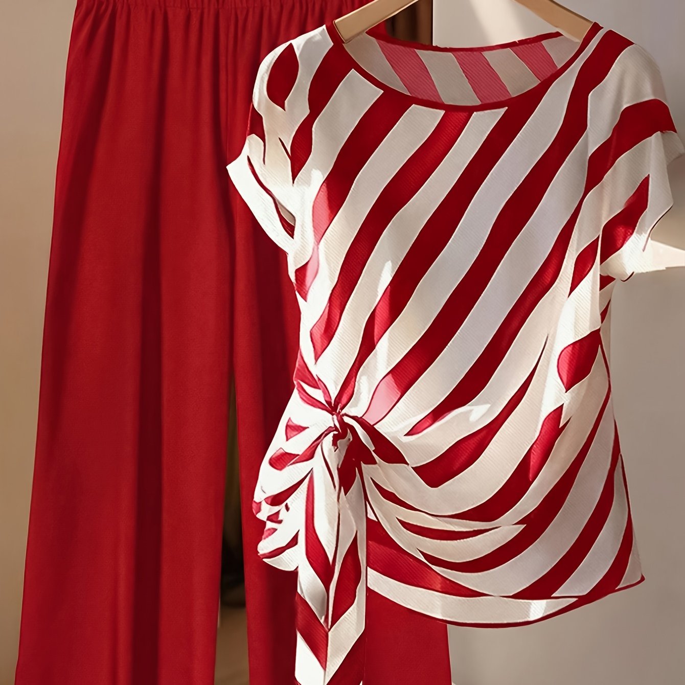 TEMU Ensemble de pantalons décontractés tendance et populaires pour femme grande taille
