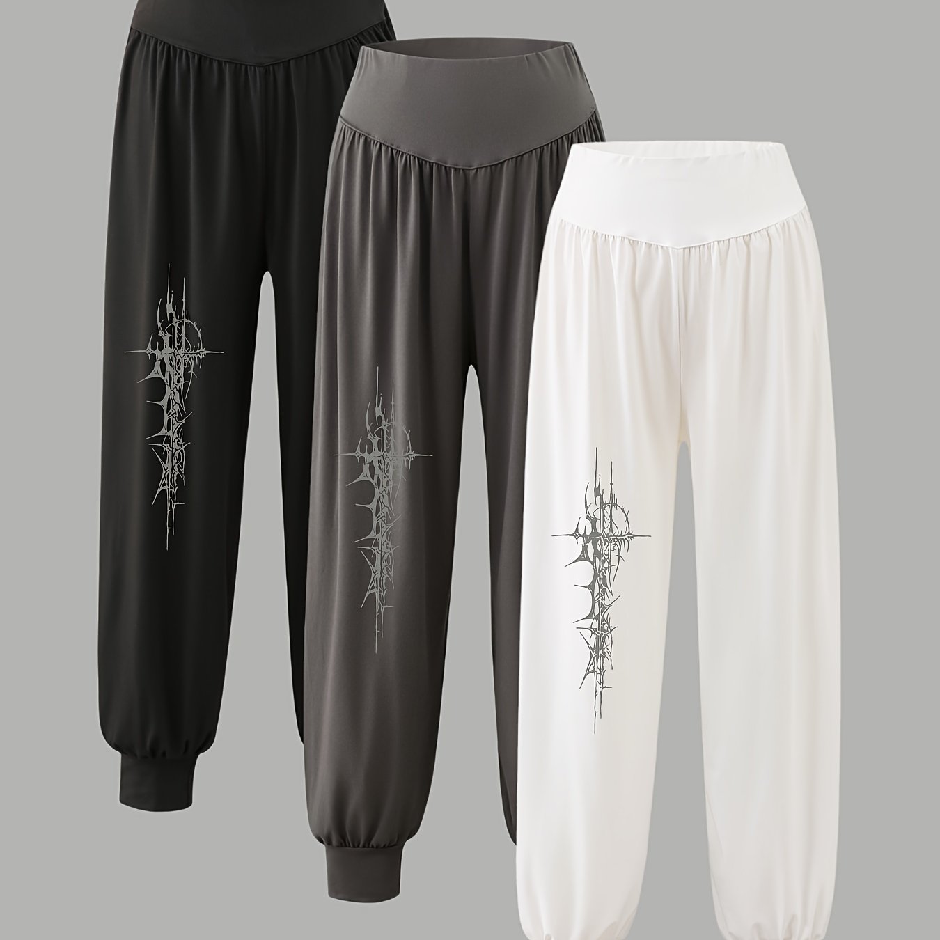 3-Pack Women's Casual Harem Pants for All Seasons