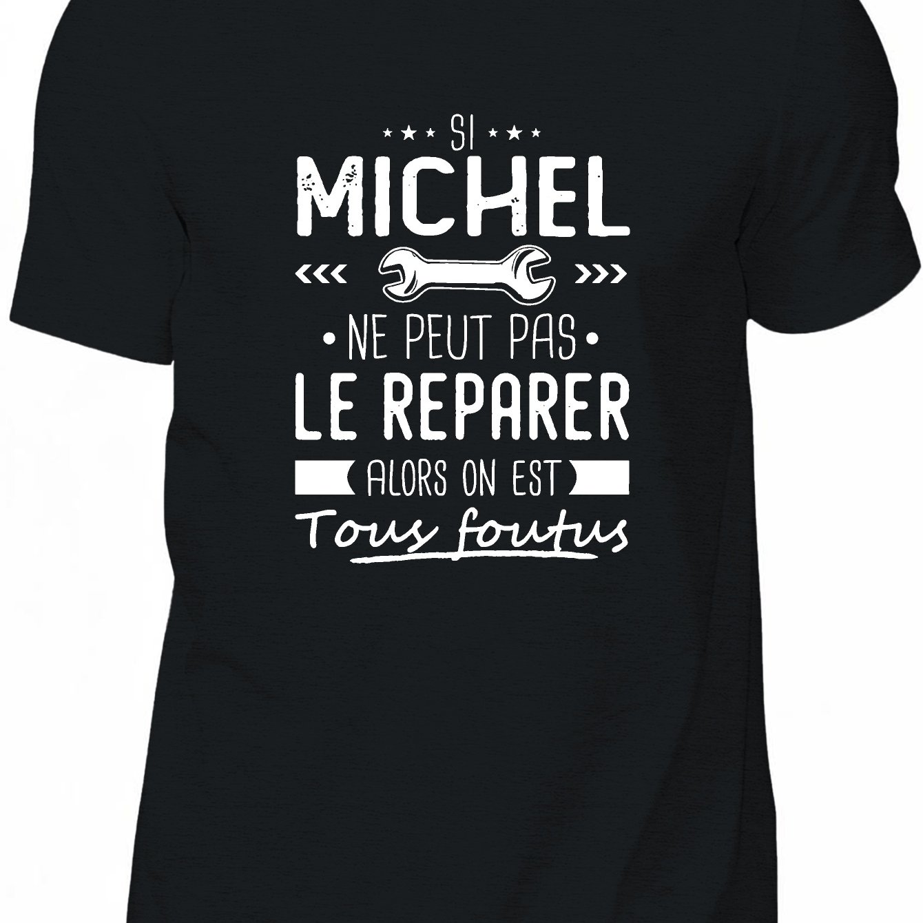 TEMU T-shirt d'été pour homme avec un nom français intéressant , haut à manches courtes