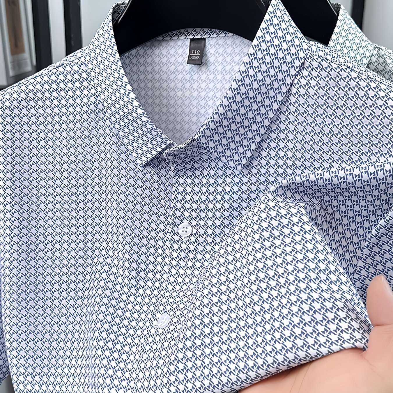 TEMU Summer Commuter Niche Detail Short-sleeve Shirt, Standard   Small Floral Print Design, A Chic And Refreshing Contrast, Versatile Style For Daily