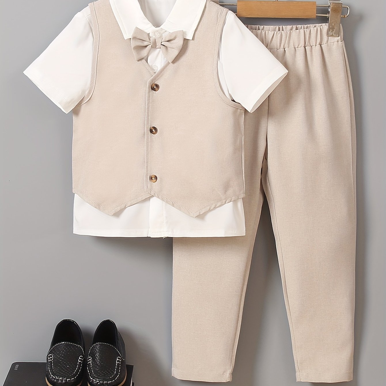Boys' Bow Tie , Solid Color 3pcs Set
