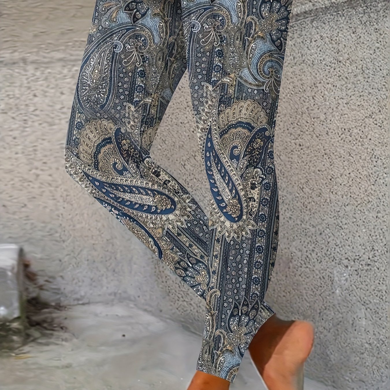 European And Printed Tight Leggings Pants
