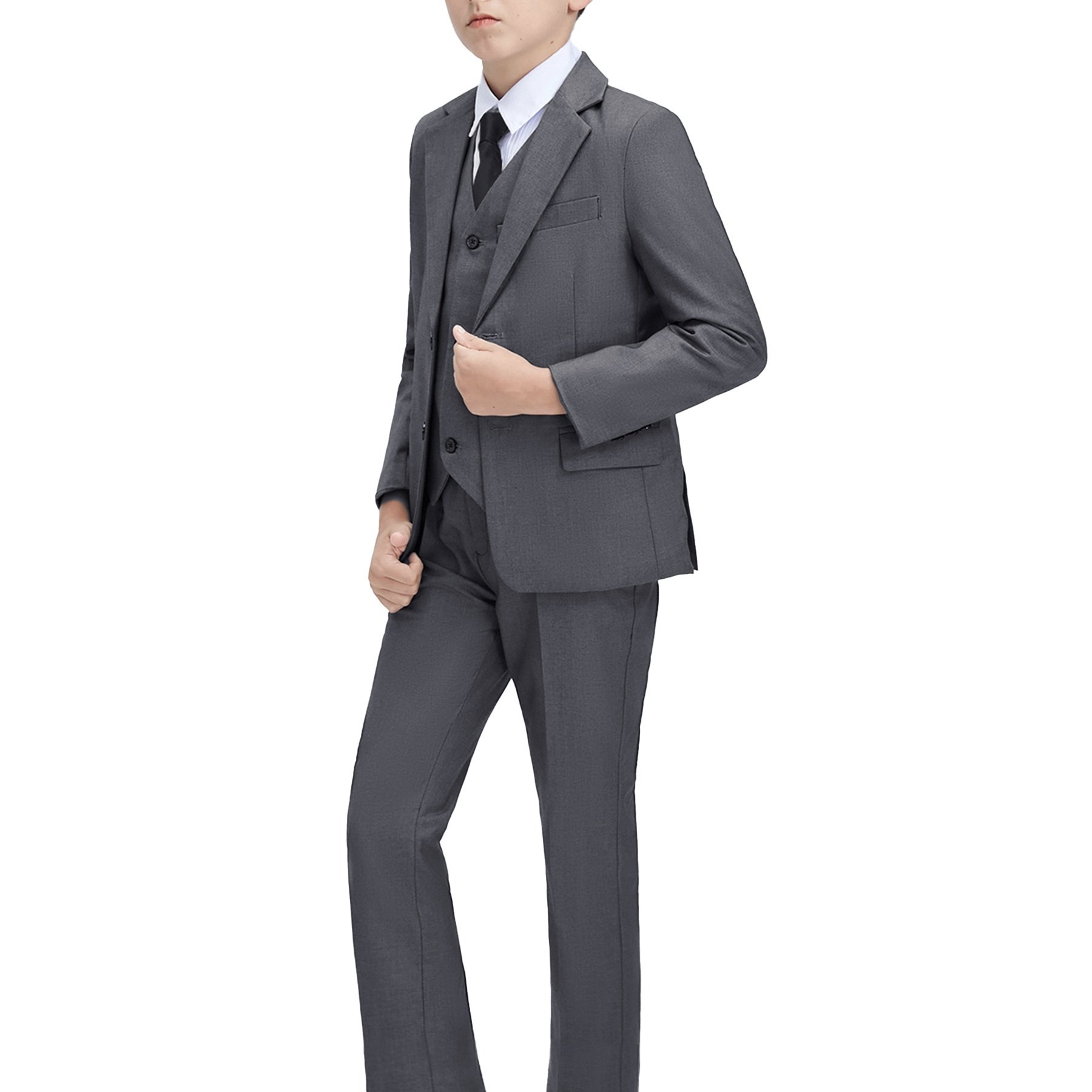 Boys Formal Gentleman Outfits Tie Suit Jacket Pants vest - Temu