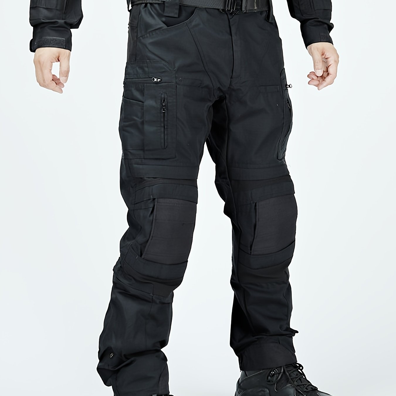 Image of Pioneer Multi-pocket Cargo Pants For Men, Tactical Pants, Wear-resistant Checkered Fabric, Outdoor Sports Hunting Long Pants, Cs Field Training Multi-functional Pants