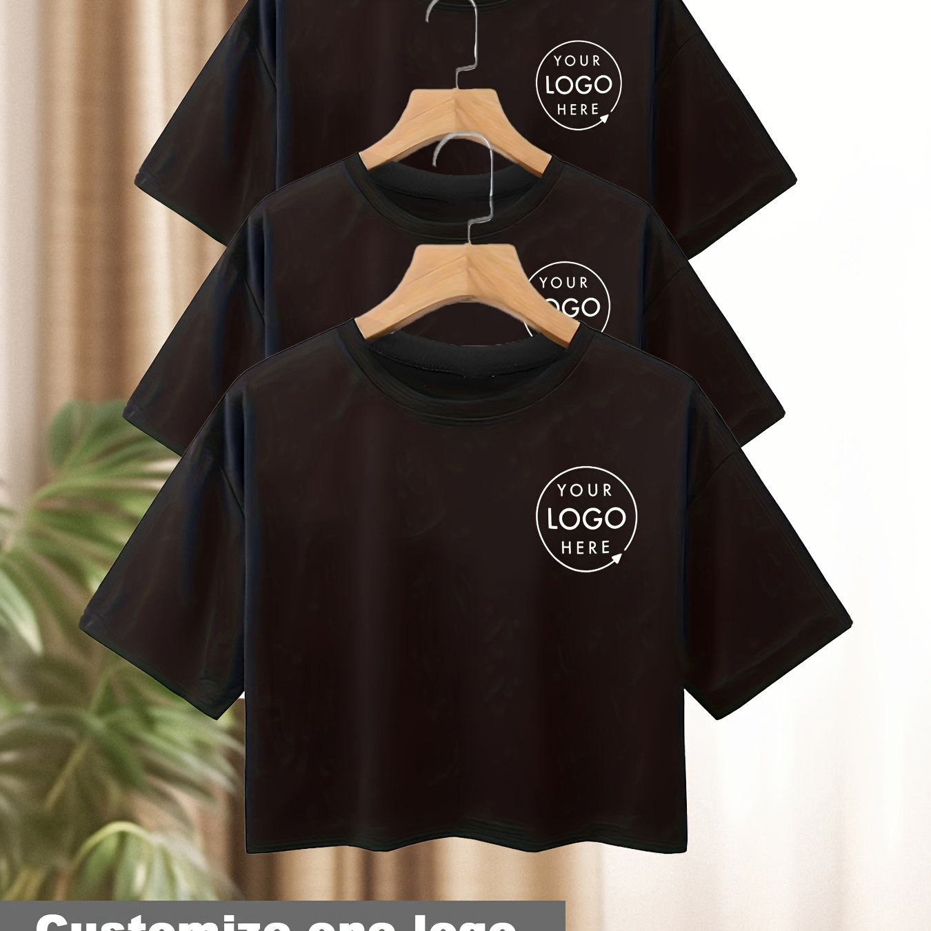 TEMU 3pcs Printed Women's Short Casual Sports T-shirts | Custom Logo Short Sleeves | Cropped Short Sleeves | Holiday Team Short Sleeve Tops | Sports