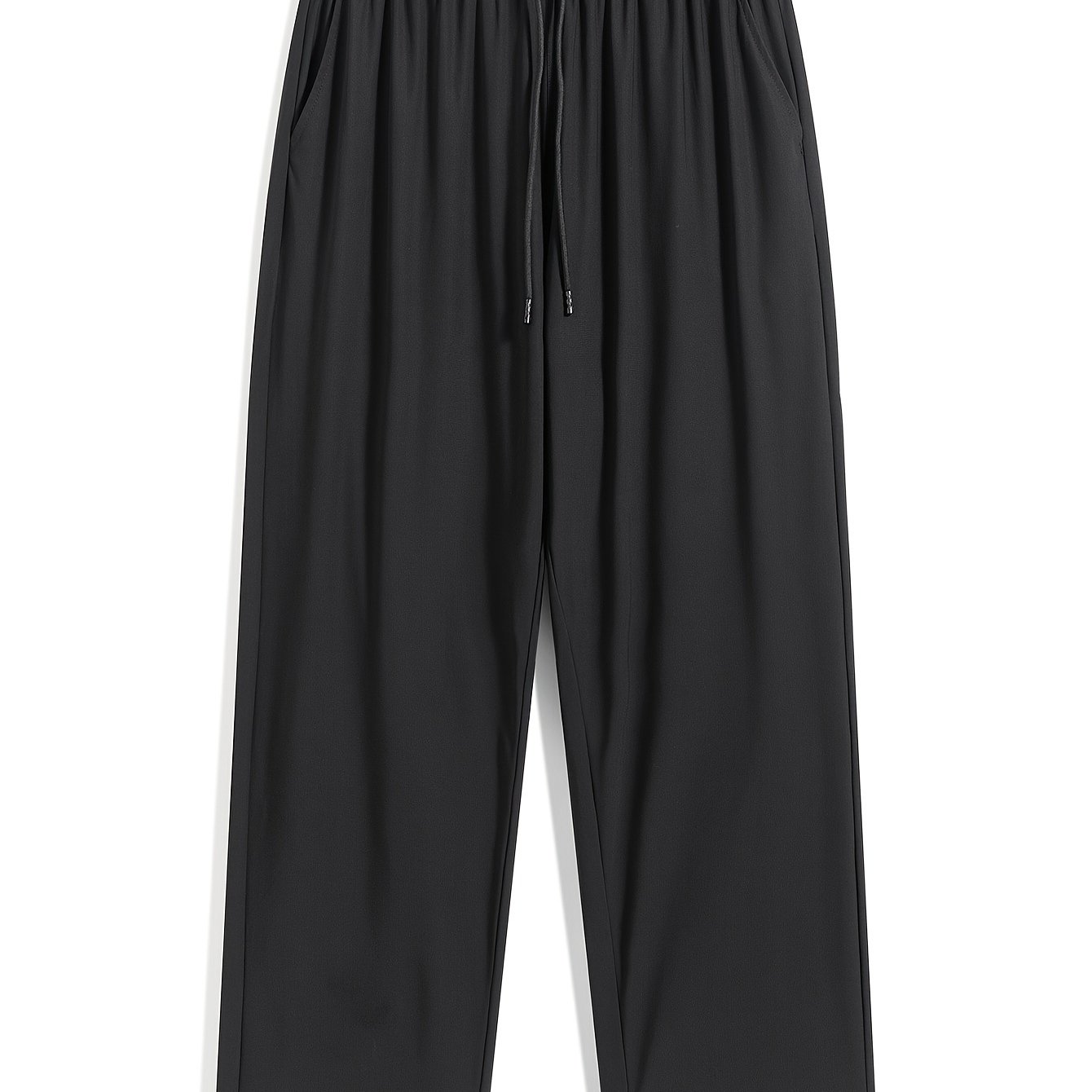 Image of Plus Size Fabric Trousers Men's And Summer Plus Size Straight Leg Pants Plus Size Trendy Slim Fit Pants