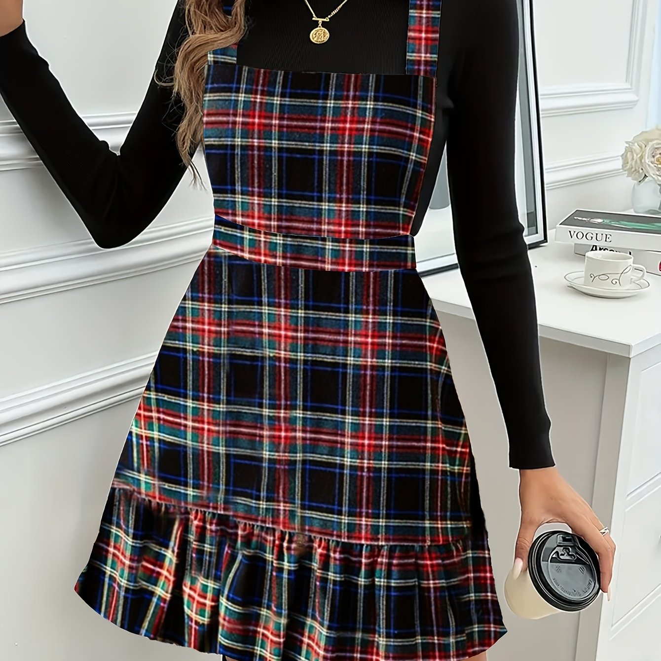 TEMU -suspender Dress, Women's Dress, Fashionable Hem -suspender Dress