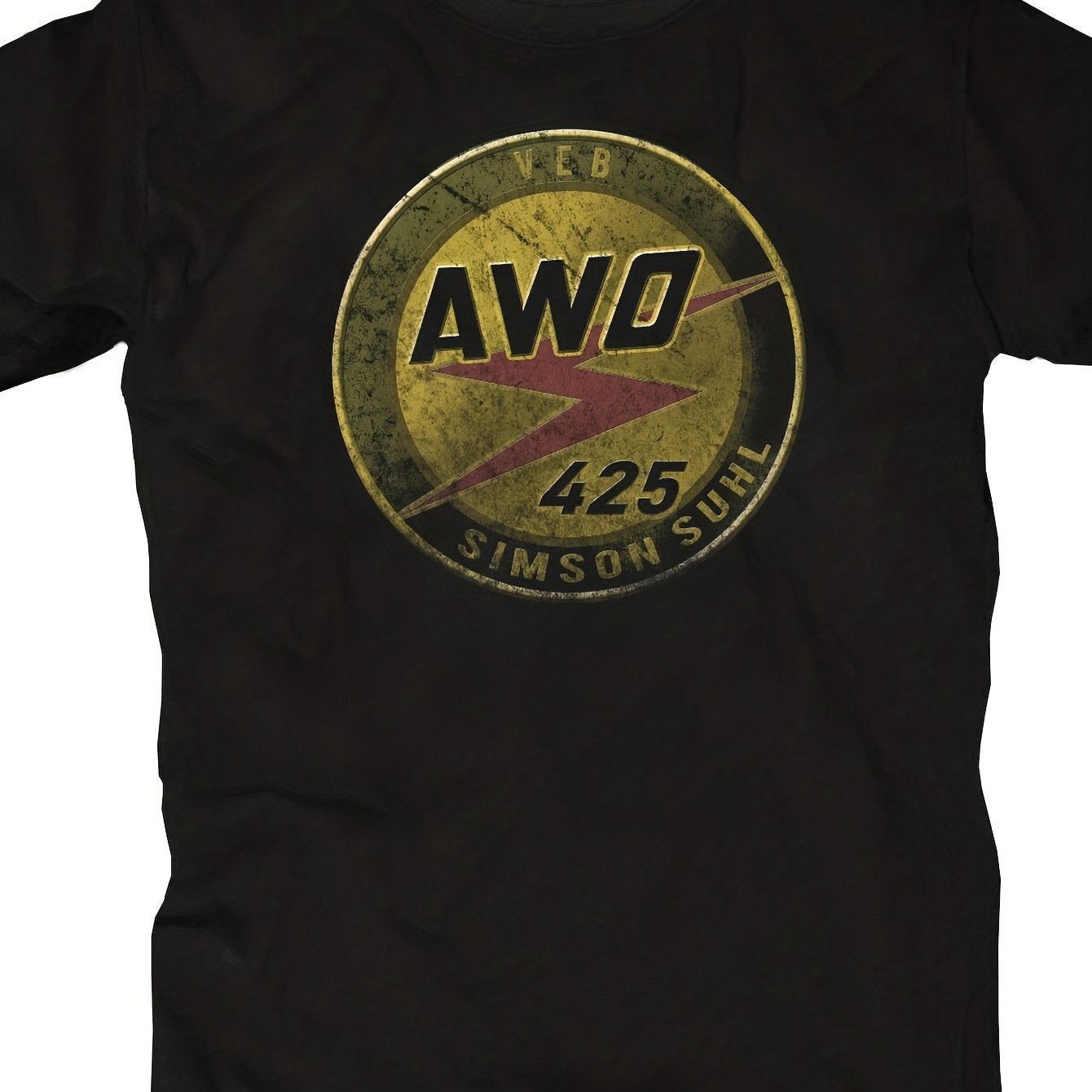 Awo Logo Gdr Veb Moped Motorcycle Moped Suhl T-shirt S-xl, Plus Size