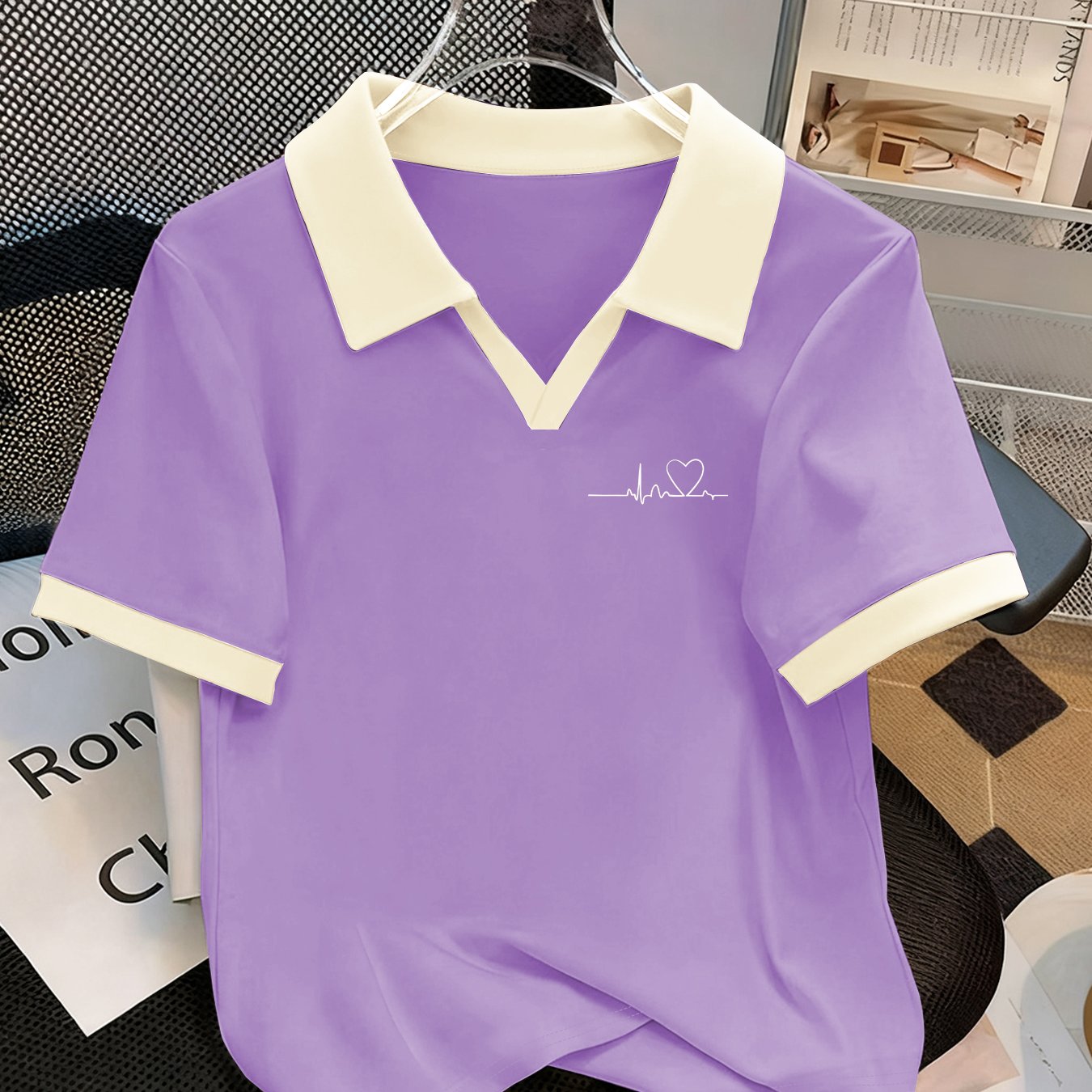 TEMU Women's Shirt, Daily Wear, Comfortable And Lazy, 2d Pattern Printed Shirt, Fashionable And Versatile, Casual Easy Shirt, Suitable For Any