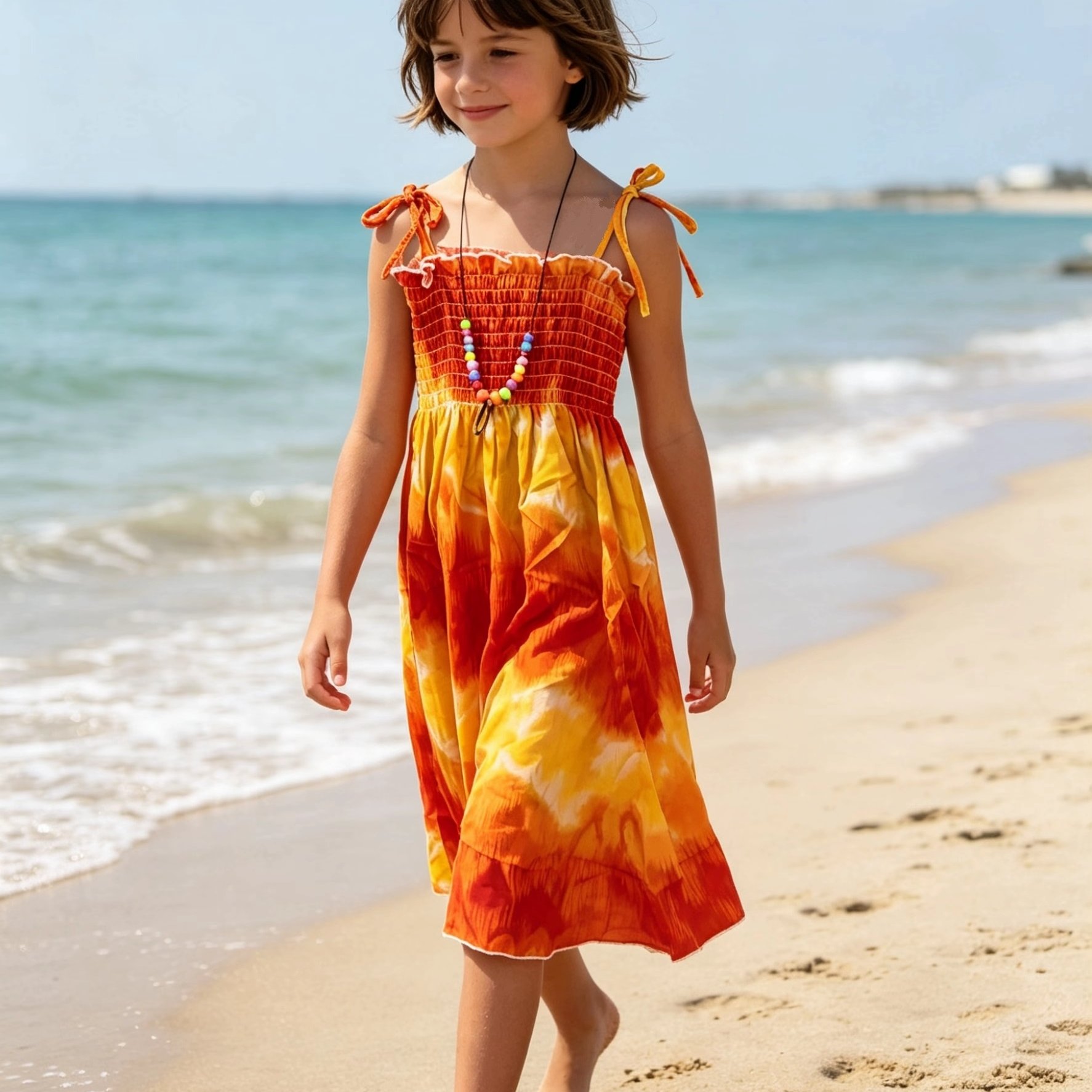Beach Dress, Summer Halter Dress, Beach Vacation Dress With Stripes, For Teenager