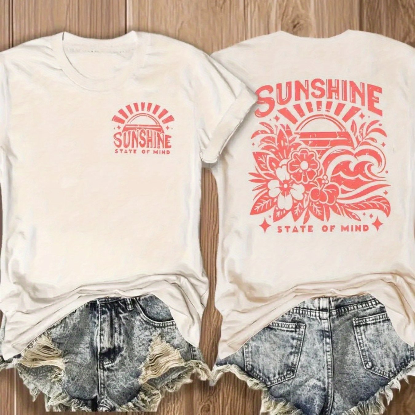 TEMU Fashionable And Creative Patterned Printed Women's T-shirt, Suitable For Spring And Summer Casual Women's Short-sleeved T-shirt, Comfortable,