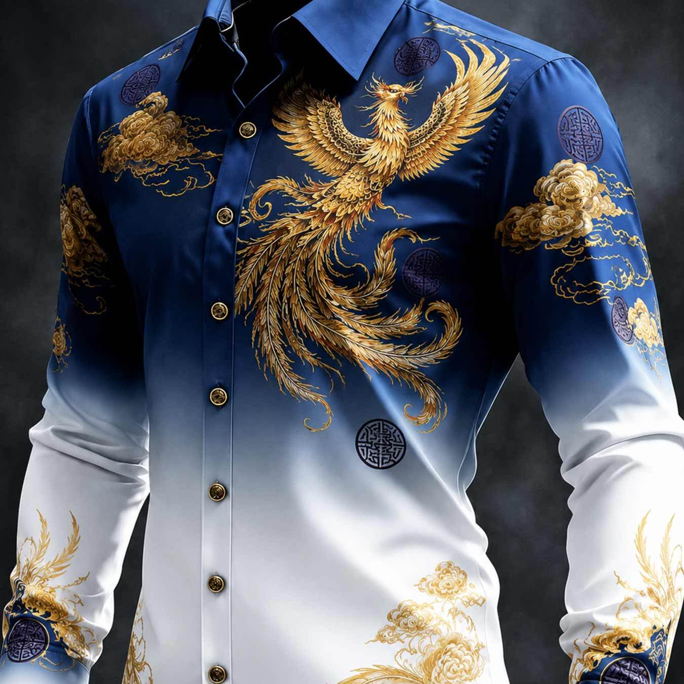 Men's Long Sleeve Shirt Phoenix Menswear Style For Casual And Social Events