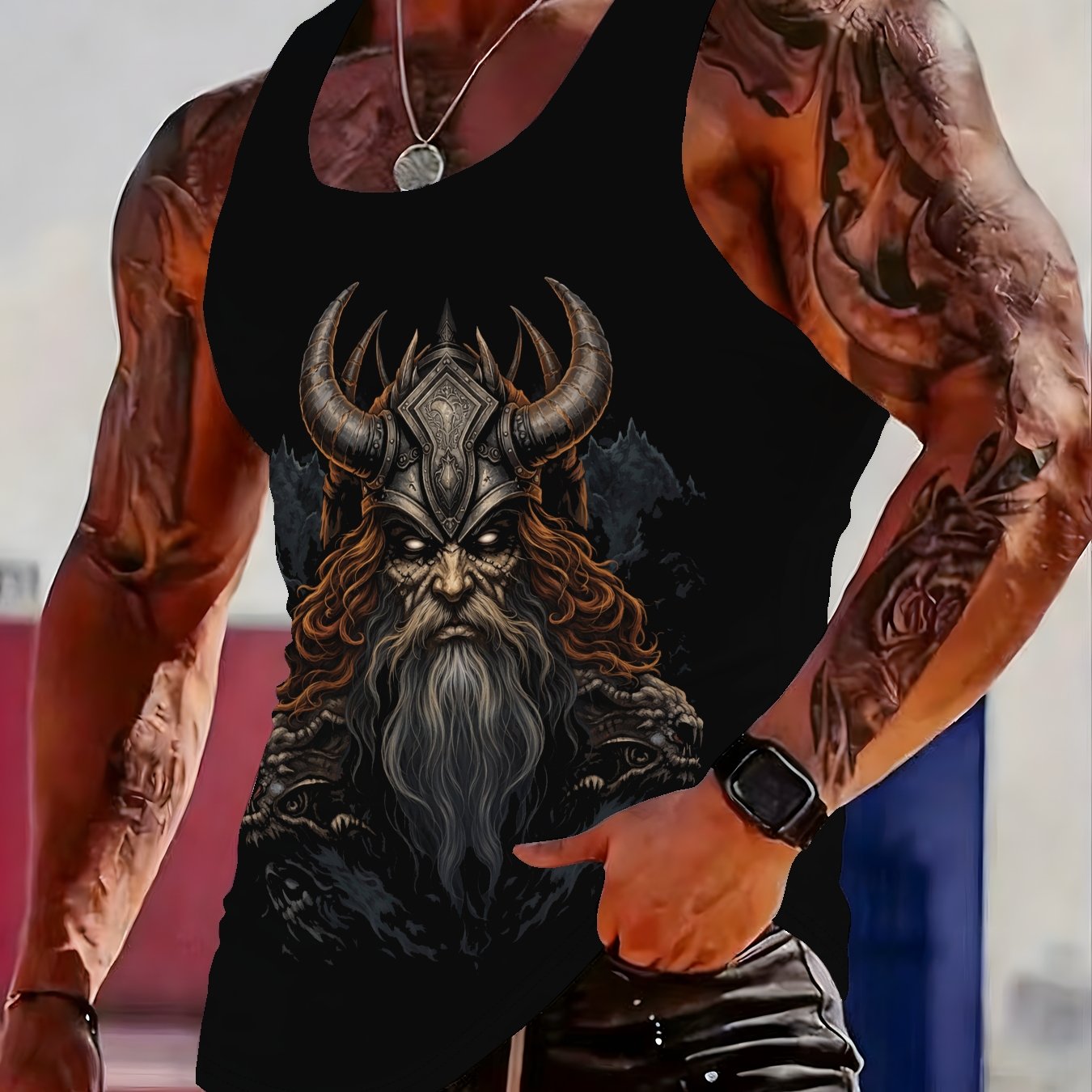 TEMU Men's Sleeveless Tank Top, Lightweight And Breathable Shirt For Men, Suitable For Casual Wear During