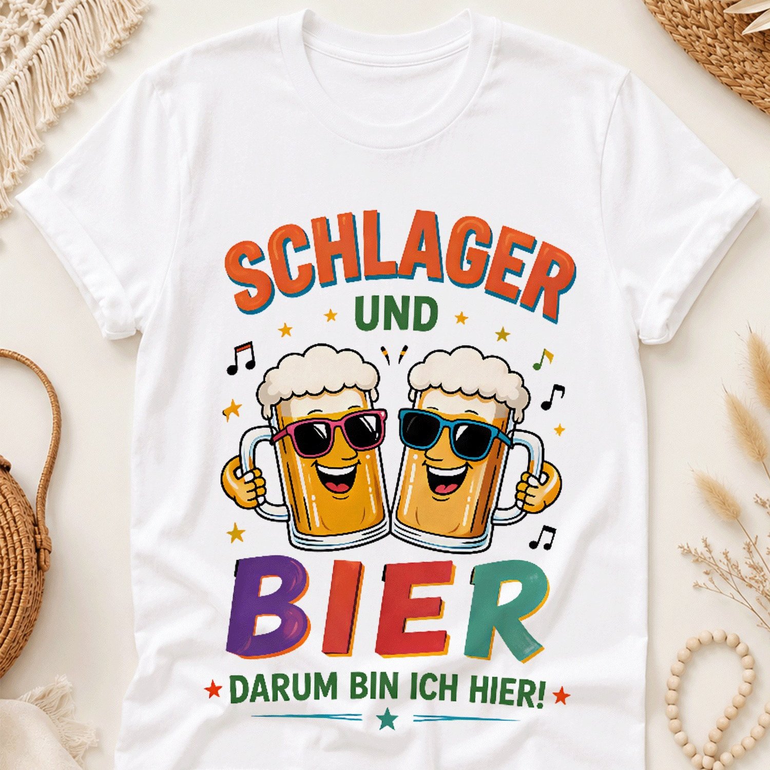 Image of Schlagerparty Malle Party(4) For Men Summer Casual T-shirt- Lightweight Tee For Seaside Vacation, Beach Resort