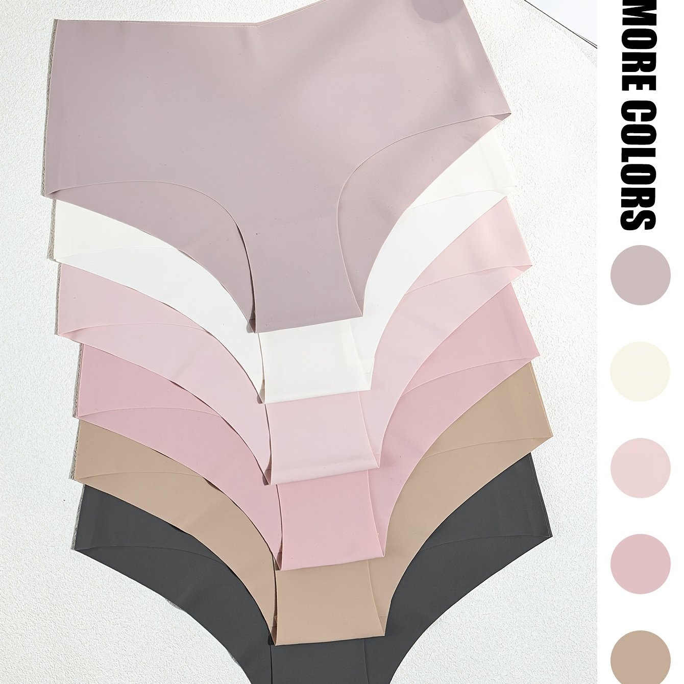 TEMU 6pcs Women' High-waist Panties, Quick-dry Breathable Nylon, Stretch, Yoga Special