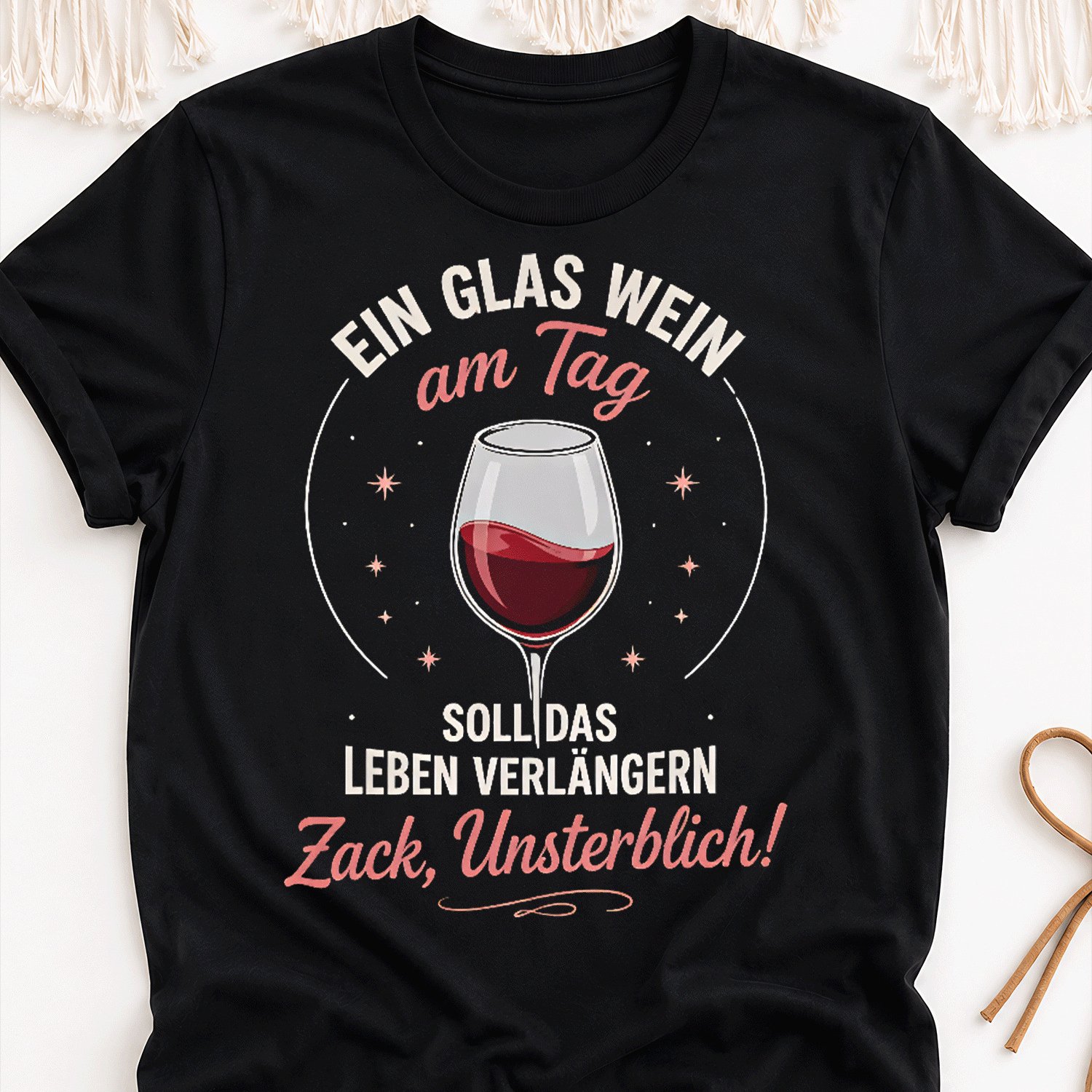 German Text Rotwein Lustig- Weintrinker Gift Wine(3) Overseas Printing Y2k Oversized Unisex T-shirt For Men Women Retro 2000s Streetwear Baggy Graphic Tee