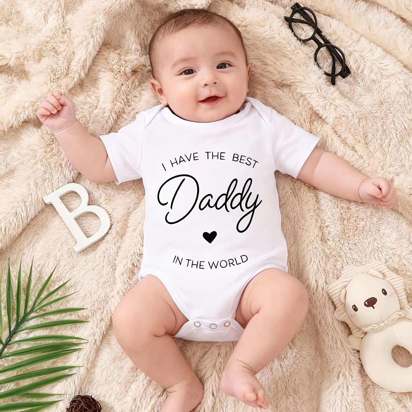 Image of Best Dad Onesies Boys Girls Baby Toddler Onesies Father's Day, For Outdoor
