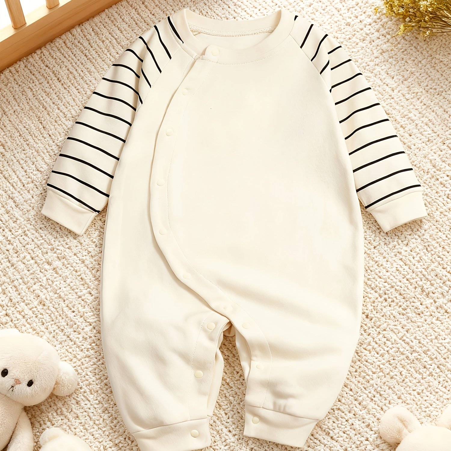 Newborn Spring/autumn Romper Baby Outerwear Long Sleeve Crawling Suit Newborn Bodysuit, For Outdoor
