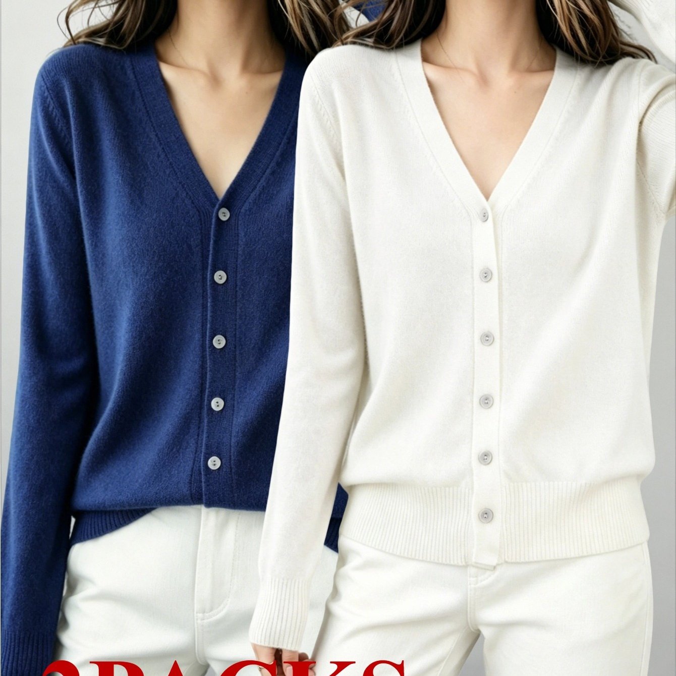 TEMU 2pcs Women's Lightweight V-neck Button- Cardigan Sweater - Soft Breathable H-line Button Front Closure, Solid Color -compatible For , Vacation &