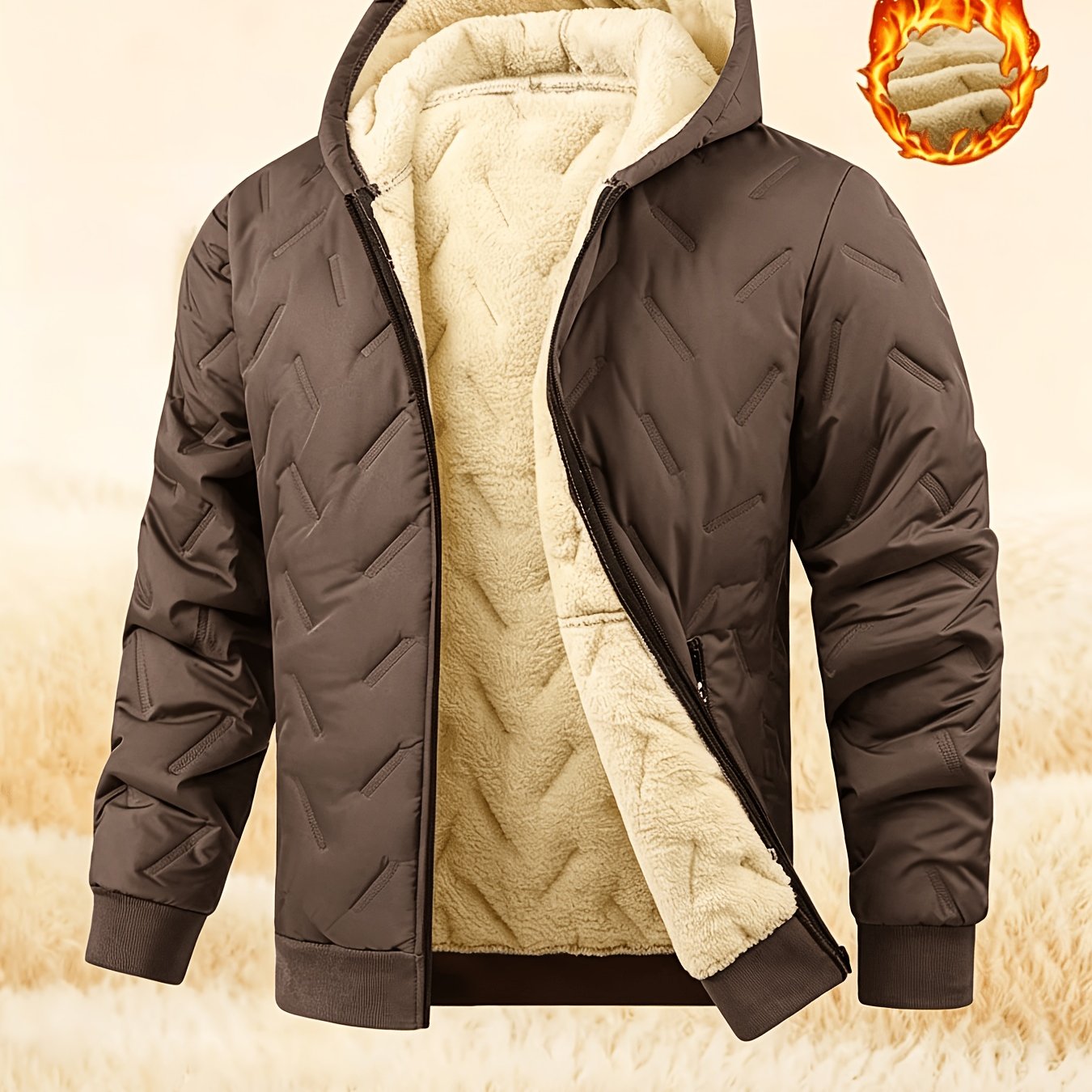 Nouvelle Veste d'Automne Hiver en Polaire Épaissie Chaude Décontractée Anti-Froid pour Hommes - Vêtements d'Hiver pour Hommes