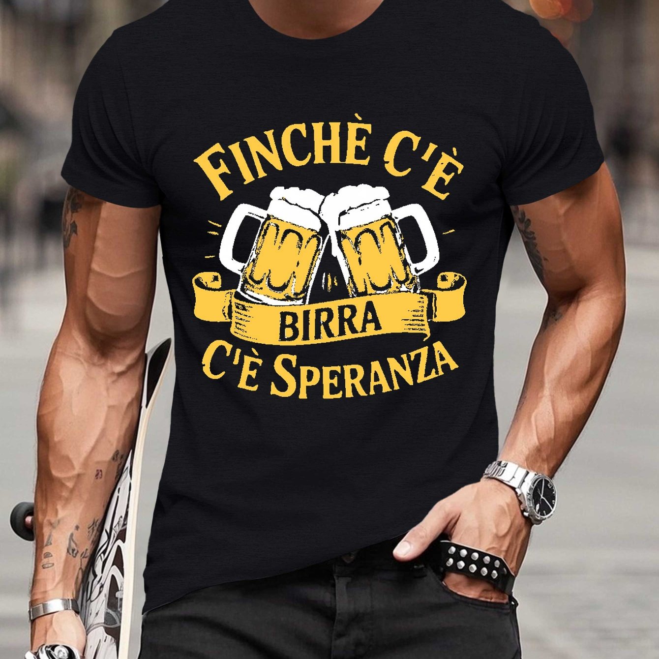 TEMU T-shirt da con divertenti citazioni di birra italiana