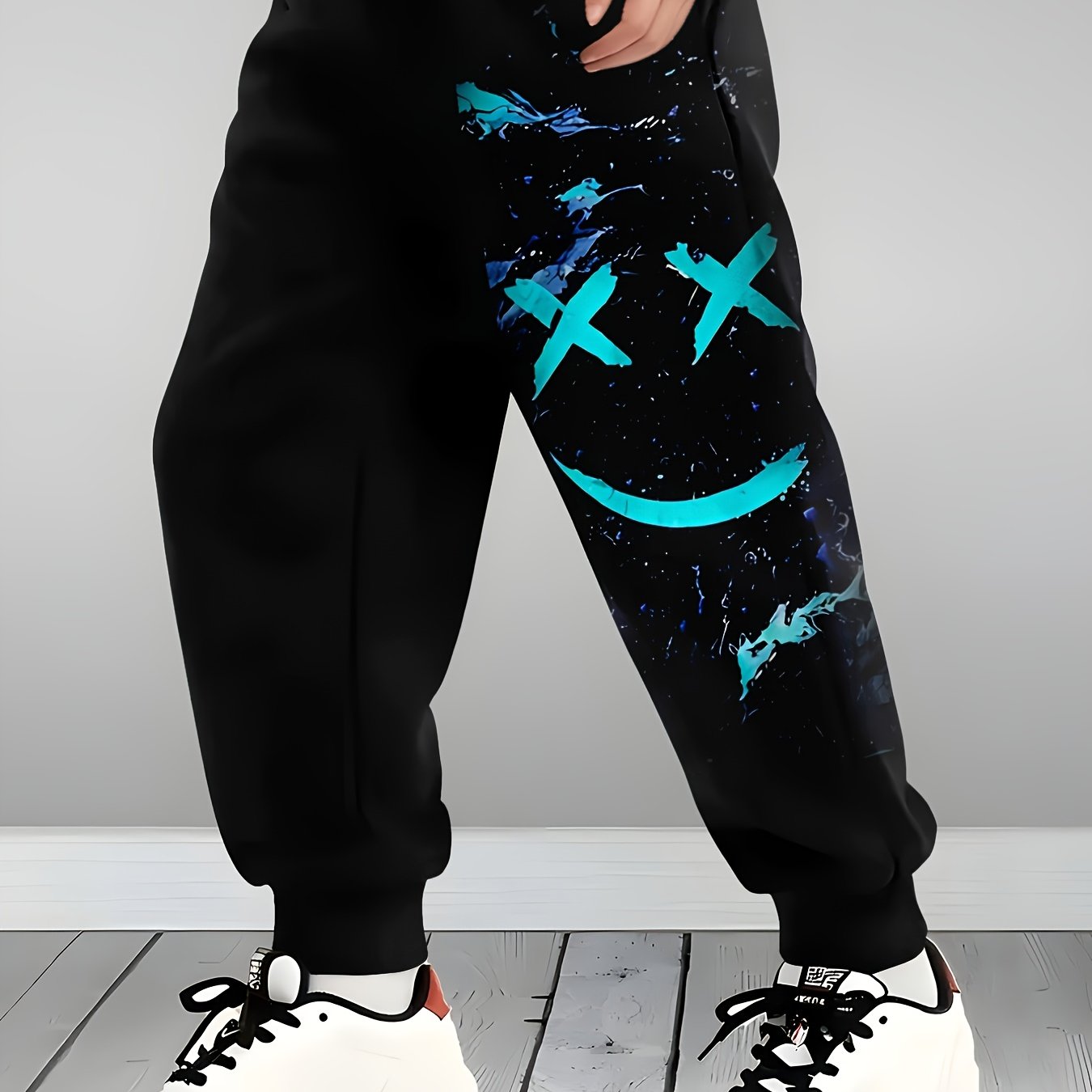 Image of Fashionable 3d Printed Boys' Pants, Trendy Casual Graffiti Style And Patterns, Boys' Outdoor Casual Wear, Casual Pants, Athletic Pants, For Outdoor