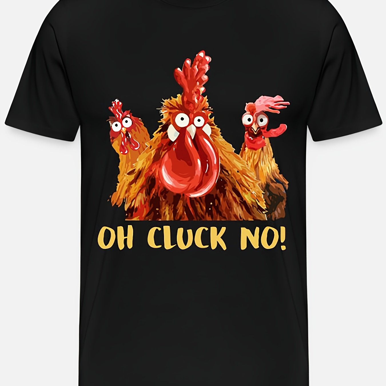 oh   no chicken t shirt with fancy     trendy short sleeve top for summer   220g