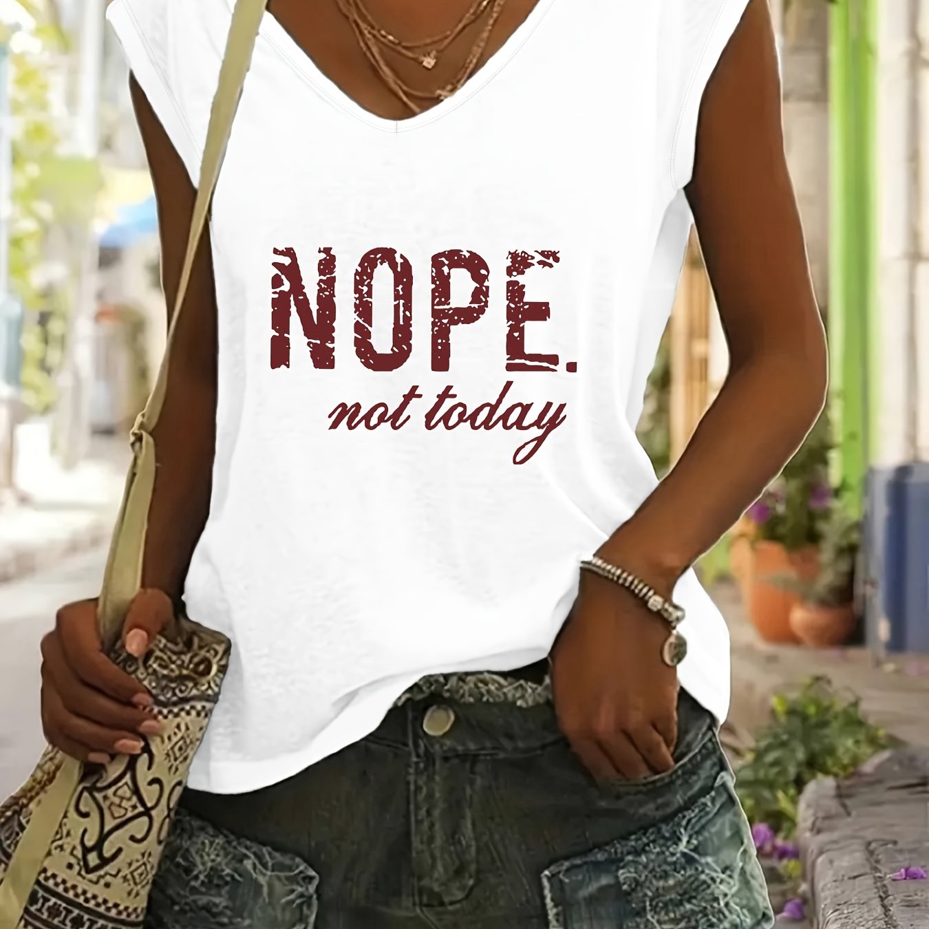 TEMU Plus Size, Women's Oversized V-neck T-shirt - Loose Fit Short Sleeve Blouse-compatible Base Layer Top | Machine Washable Letter Print Suitable