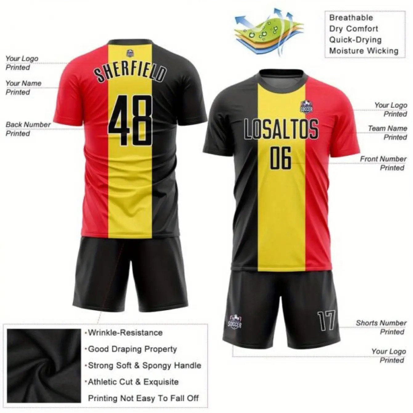 TEMU Completo da calcio 2025 a per , personalizzabile con e numero, nuove maglie da adulto per competizioni studentesche, abbigliamento sportivo da