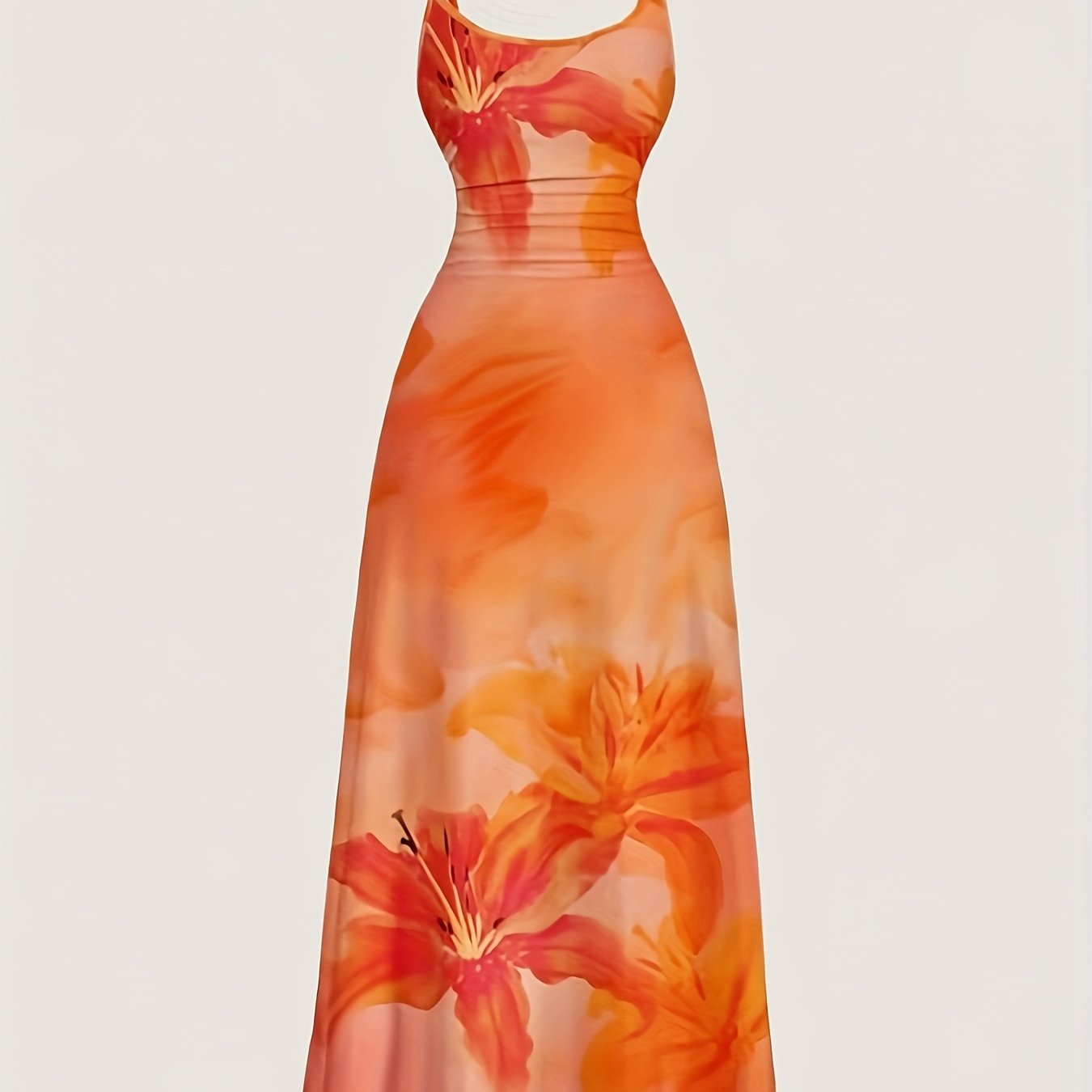 Women's Casual Floral Print Dress, Suitable For Vacations, Dates, And Party Attire
