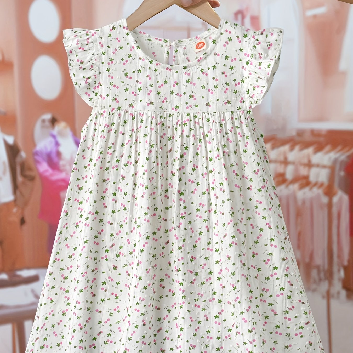 Image of New Summer Dress For Girls With Floral Patterns, A Lightweight Sleeveless Princess Dress For Young Children, Halloween