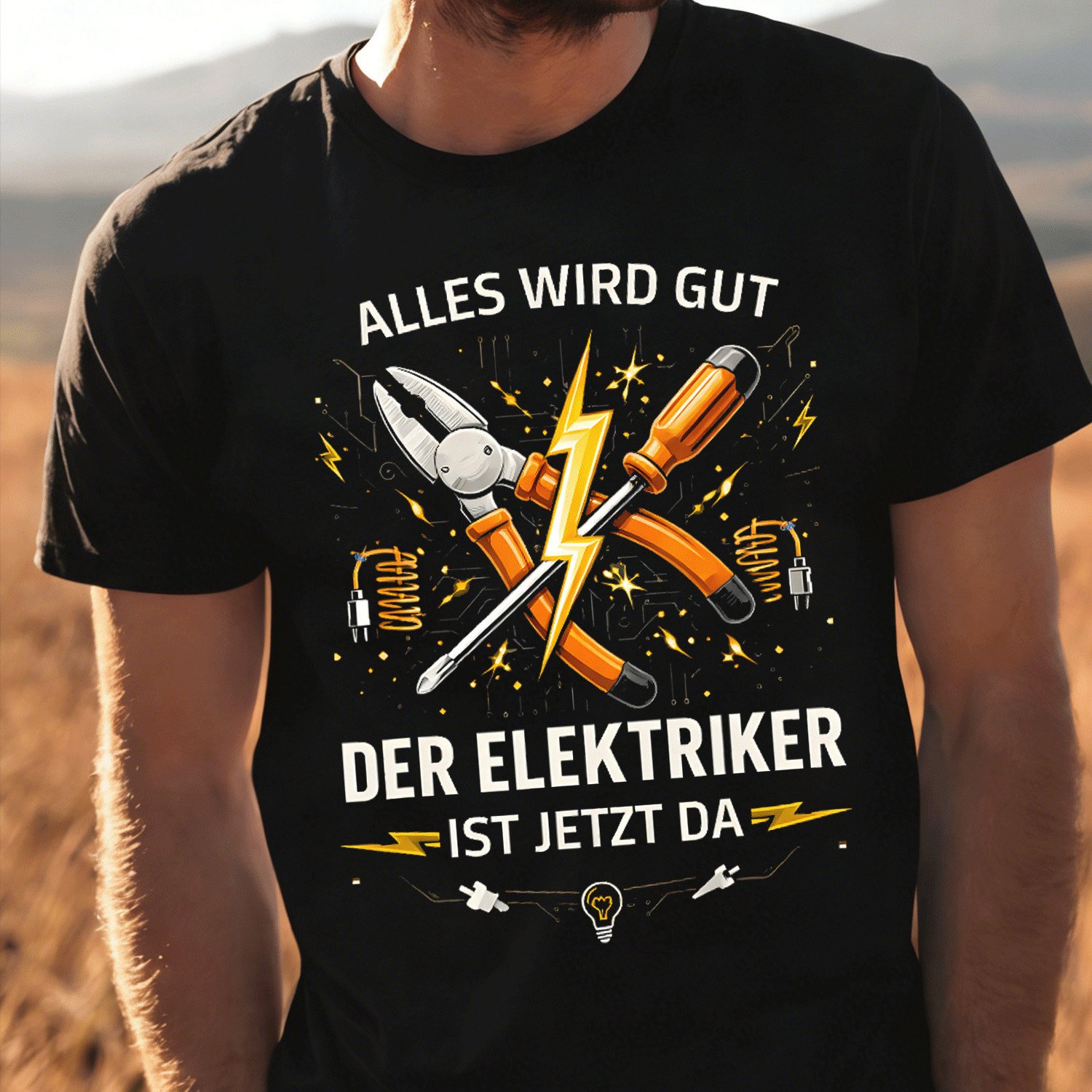 Everything The Electrician Is Here | Craft T-shirt For Men Women Unisex Funny T-shirt, 180g