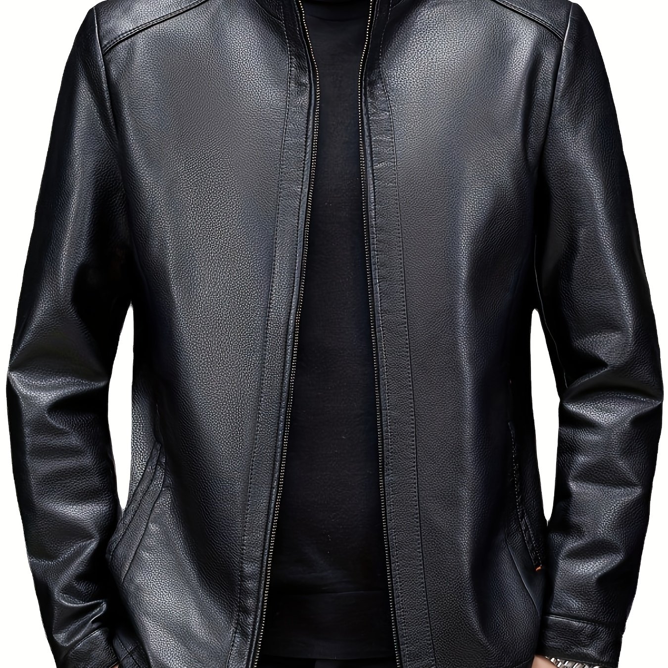 TEMU Collar Jacket For Men, Lightweight Style For Spring And Autumn, Jacket For Autumn And Winter