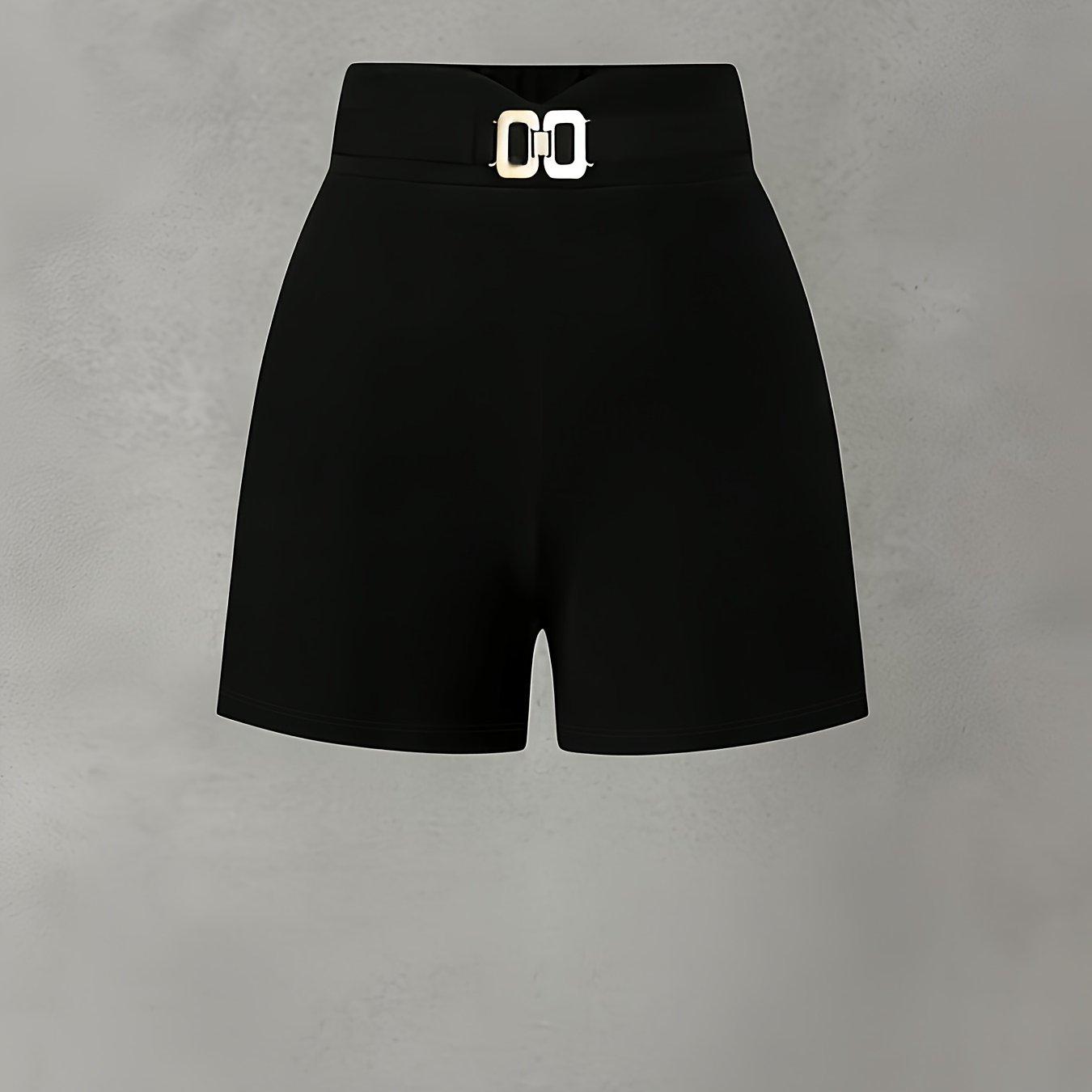 TEMU European And American Cross-border Women's Commuting Elegant Decorative Stretch Solid Color Shorts