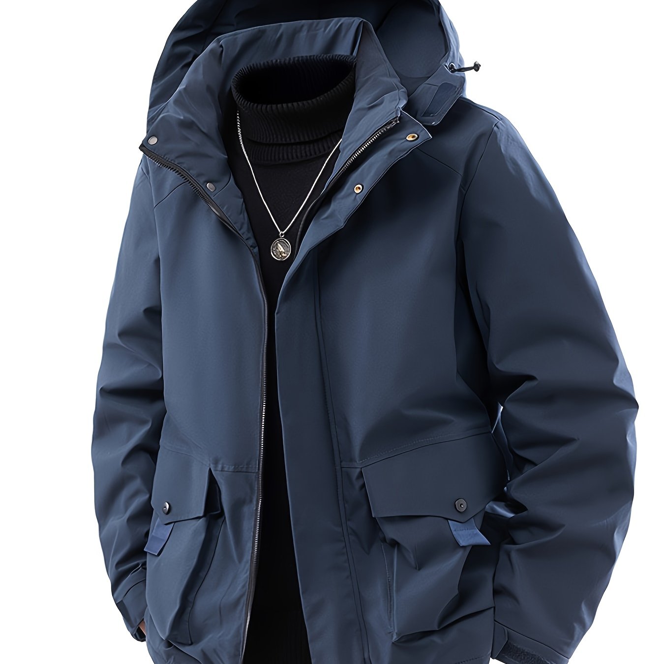 Men's Thickened Winter Jacket with Fleece Lining