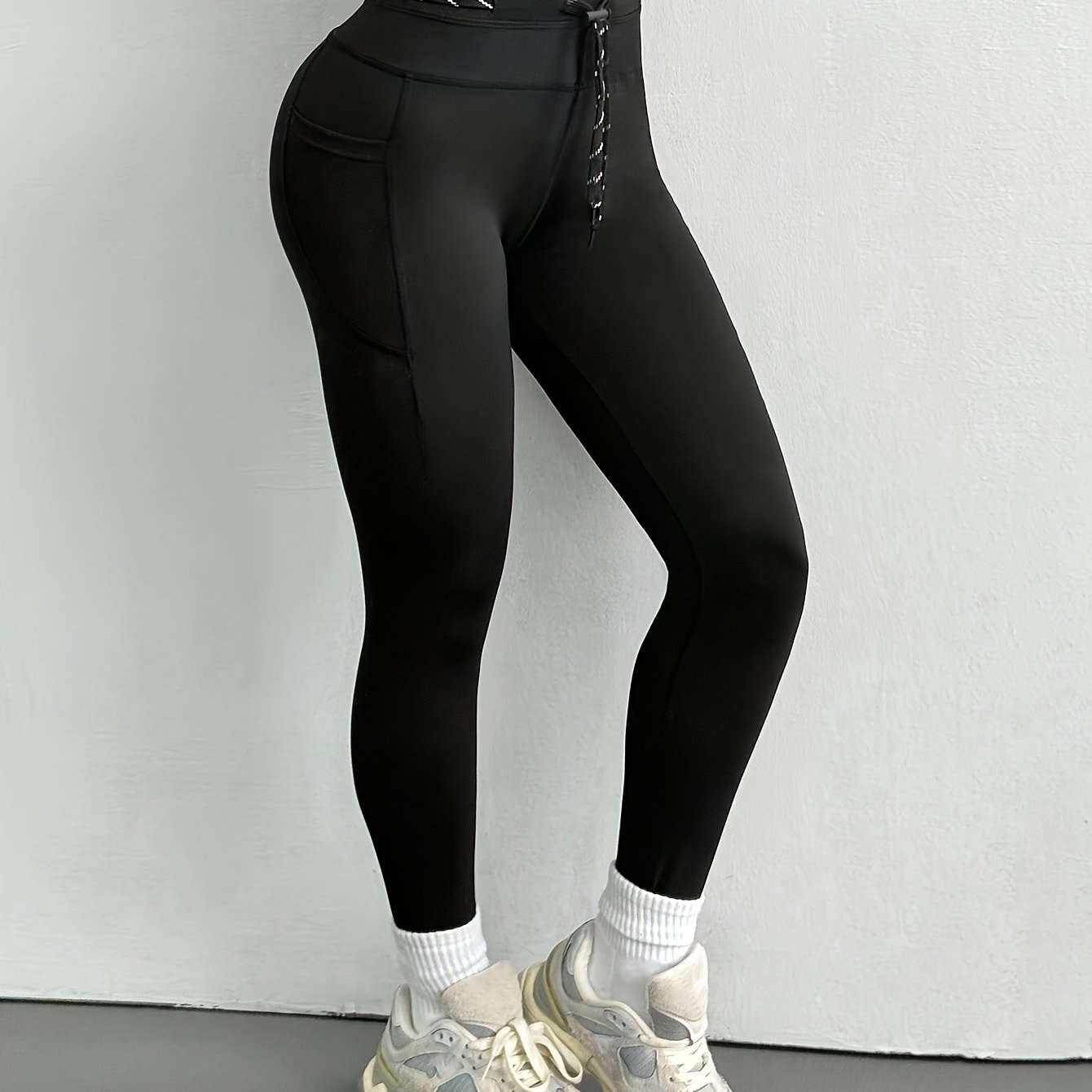 ' High-waisted -length Pants With Lifting & Toning - High-elasticity Gymnastics Leggings Suitable For,, Casual Attire - Solid Color Non-sheer - ()