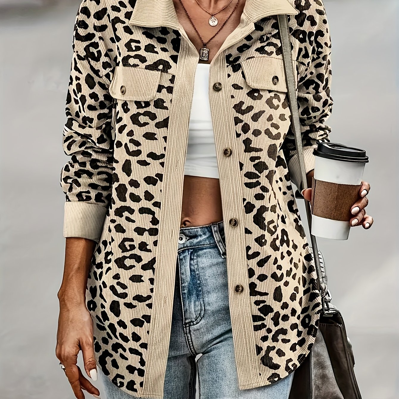 E-shop Damen Langarmshirt mit Leopardenmuster, beliebte koreanische Mode, Damen Winterbekleidung, wunderschönes Damenhemd, Damen Herbstkleidung,