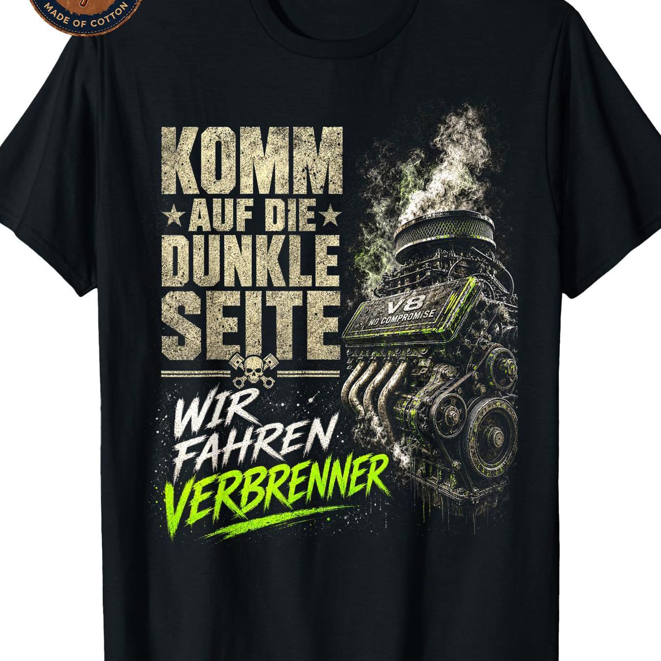 Image of Men's T-shirt Unisex T-shirt German Slogan Graphic Casual Streetwear Summer Breathable Tee Single Attire Concert Gift Family Sided Printed Daily Wearing Machine Fit Washable Comfortable