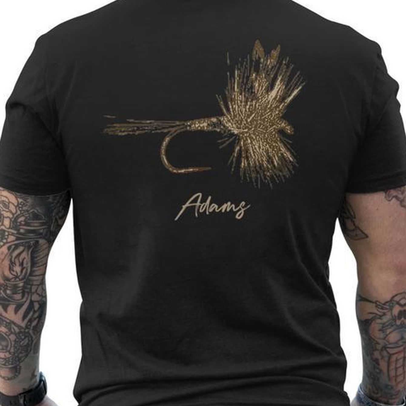 Adamsintage Fly Fishing Men's Graphic Back Tee - Made From 100% - Soft Material - Ideal For Gifting Or Treating Yourself