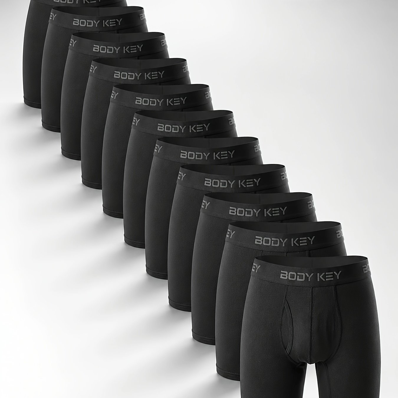 TEMU 10pcs Men's Mid-length Boxer Briefs, Breathable Underwear With Elastic Waistband, Comfortable Supportive Fit, -up Everyday Underpants For Work