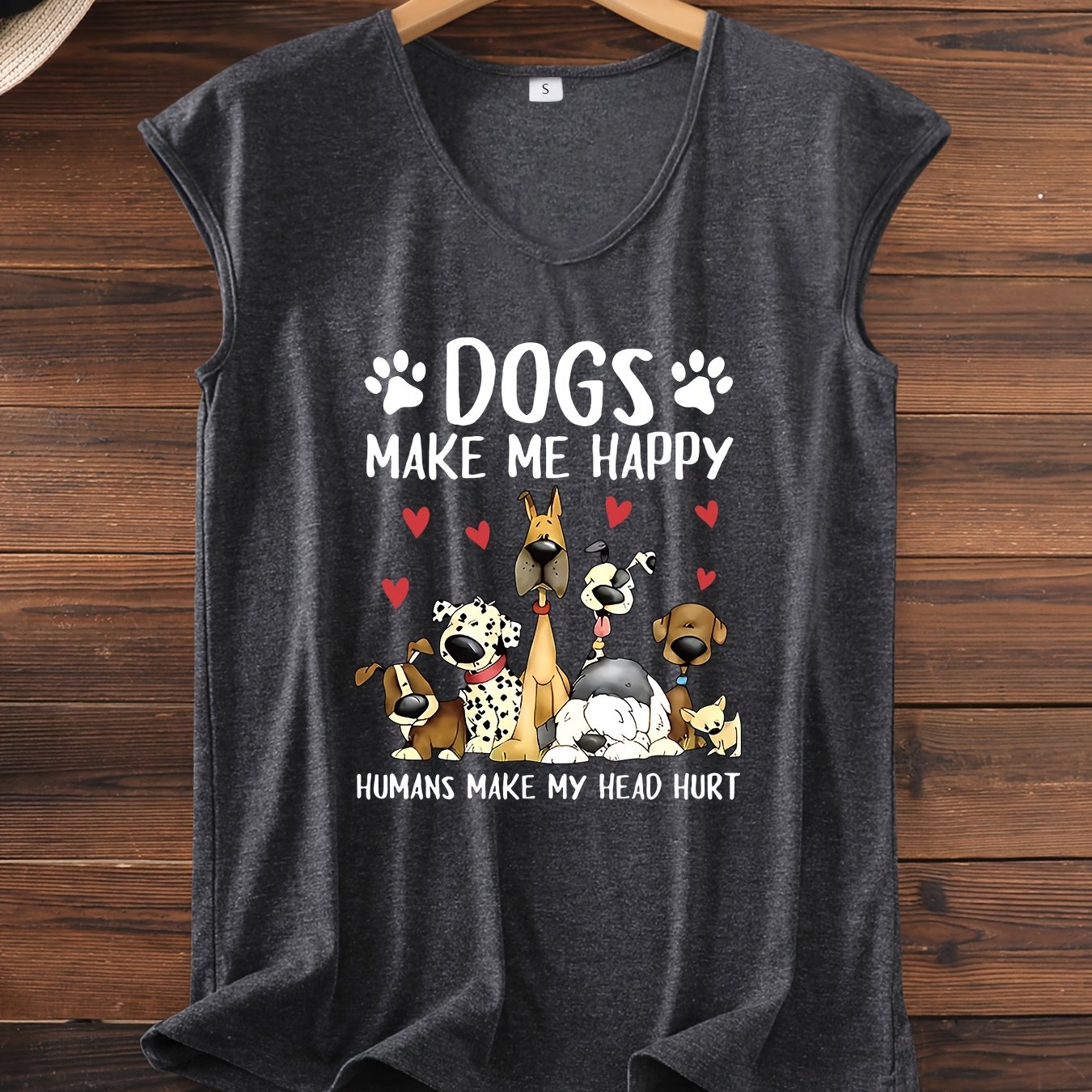 TEMU Plus Size, Plus Size Letter Print T-shirt, Short Sleeve V Neck Casual Top For Summer & Spring, Women's Plus Size Clothing